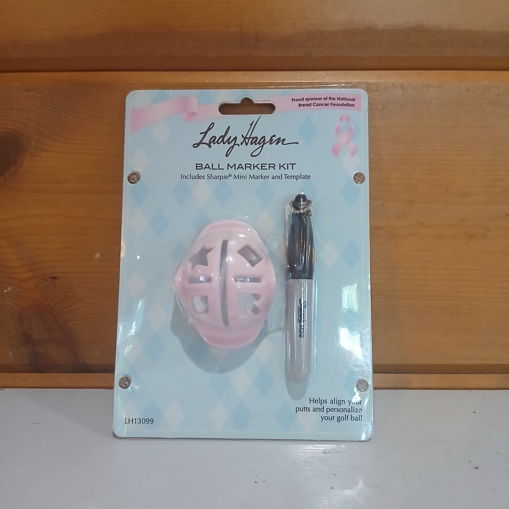 NEW Lady Hagen Pink Ribbon Breast Cancer Foundation Ball Marker Kit ZA3‎